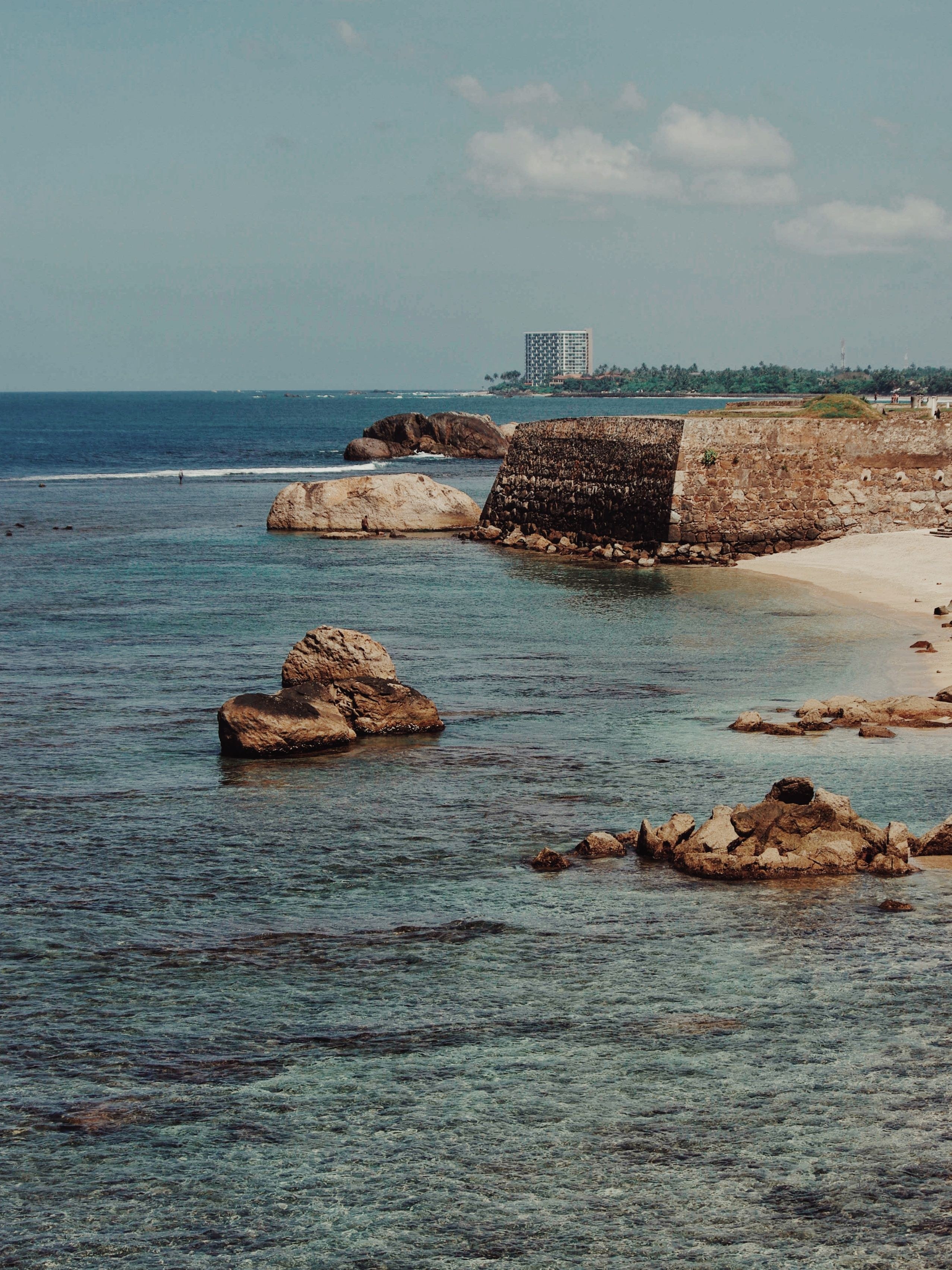 Galle Fort ramparts and the Indian Ocean