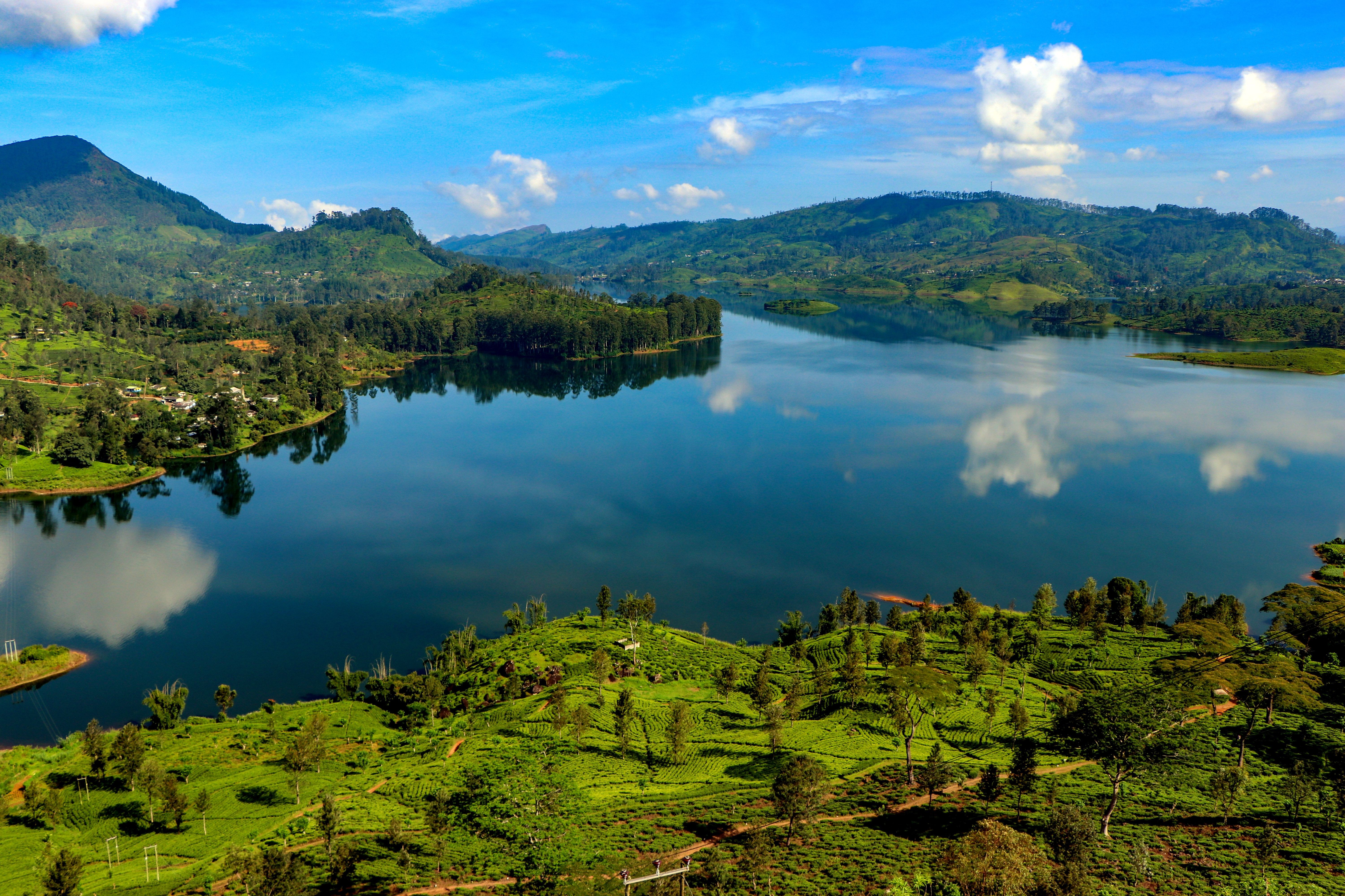 Nuwara Eliya tea estates and reservoir