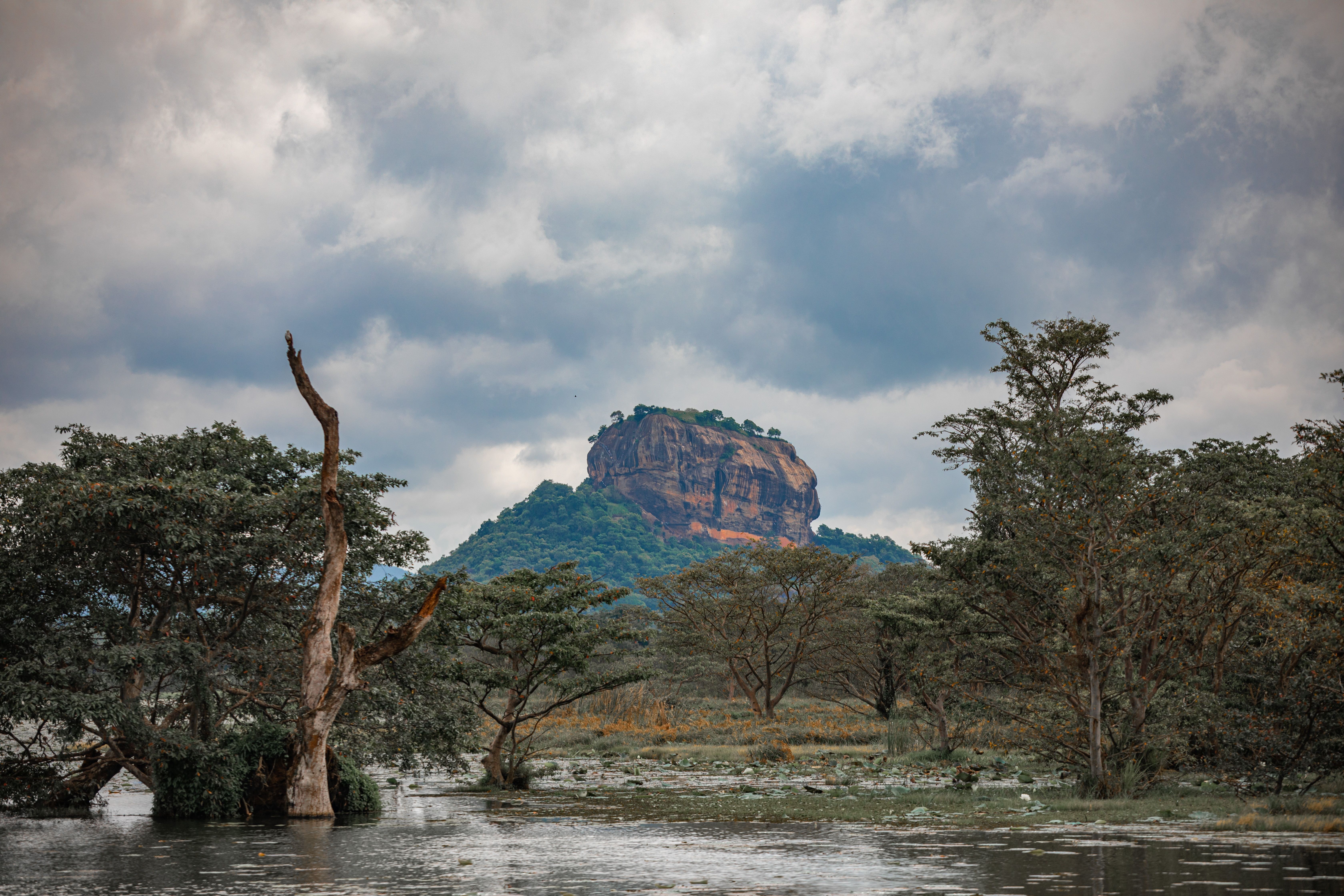 Sigiriya reflected in the ancient reservoir