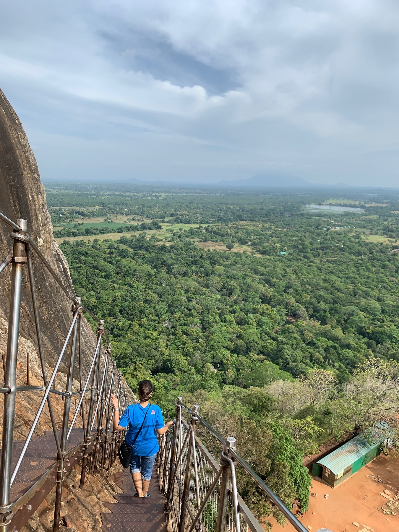 The climb — Sigiriya Rock staircase