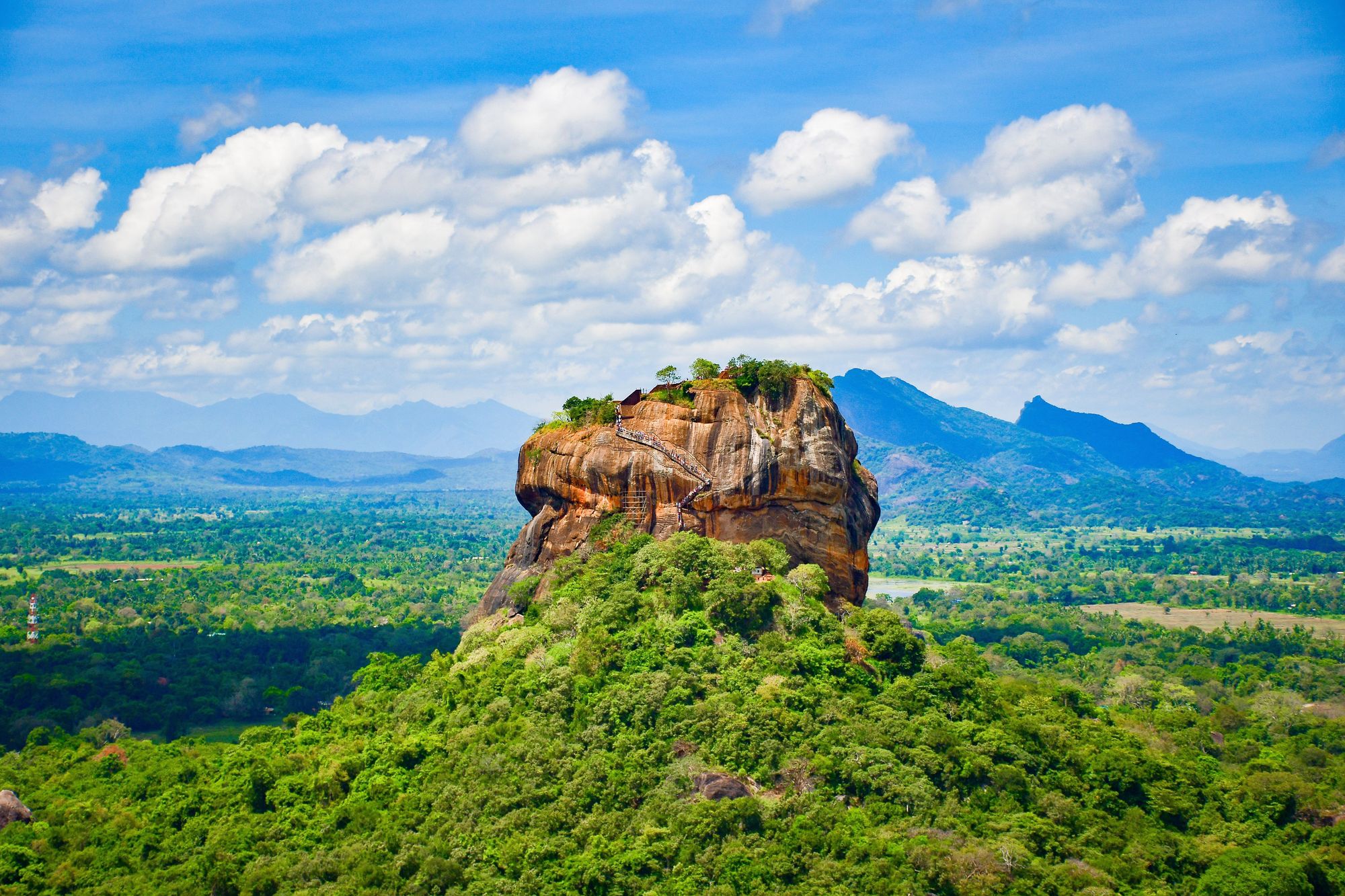 Sigiriya Rock at dusk